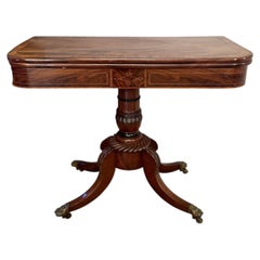 Wonderful antique Regency quality mahogany inlaid tea table