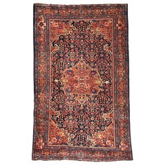 Bobyrug's Wonderful Antique Sarogh Farahan Rug (tapis ancien de Farahan)