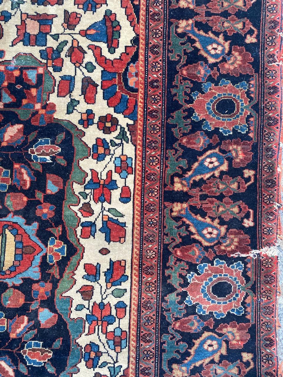 Noué à la main Merveilleux tapis ancien Sarouk Ferahan en vente
