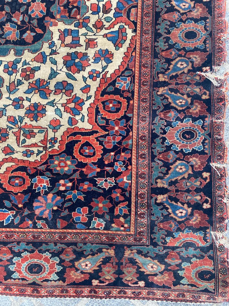 XIXe siècle Merveilleux tapis ancien Sarouk Ferahan en vente