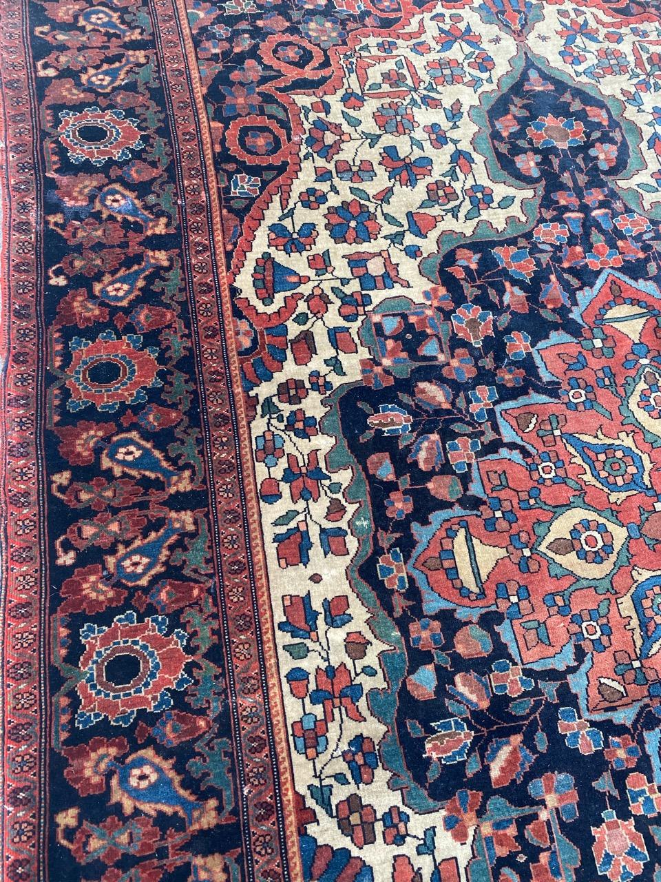 Antiker Sarouk Ferahan Teppich, Wunderschön im Angebot 1