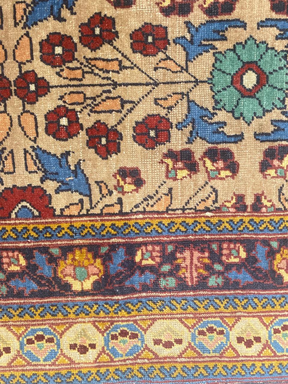 Cotton Bobyrug’s Wonderful Antique Sarouk Rug For Sale