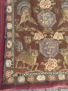 Wonderful antique silk and golden metal Chinese rich Embroidery