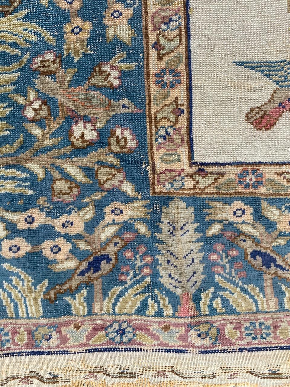 Bobyrug’s Wonderful Antique Silk Turkish Cesareh Rug For Sale 7