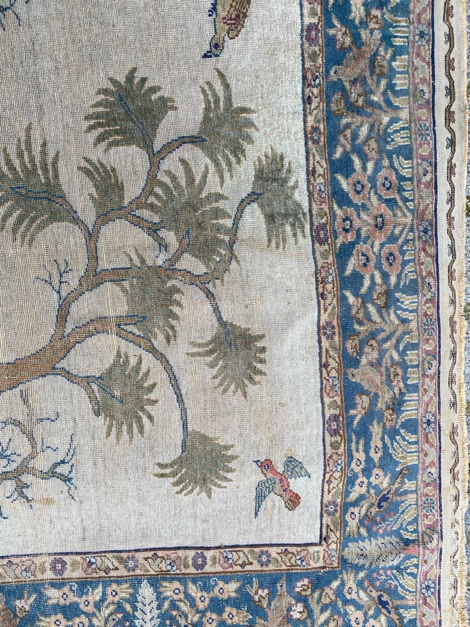Bobyrug's Wunderschöner Antiker Türkischer Seiden Cesareh-Teppich (20. Jahrhundert) im Angebot