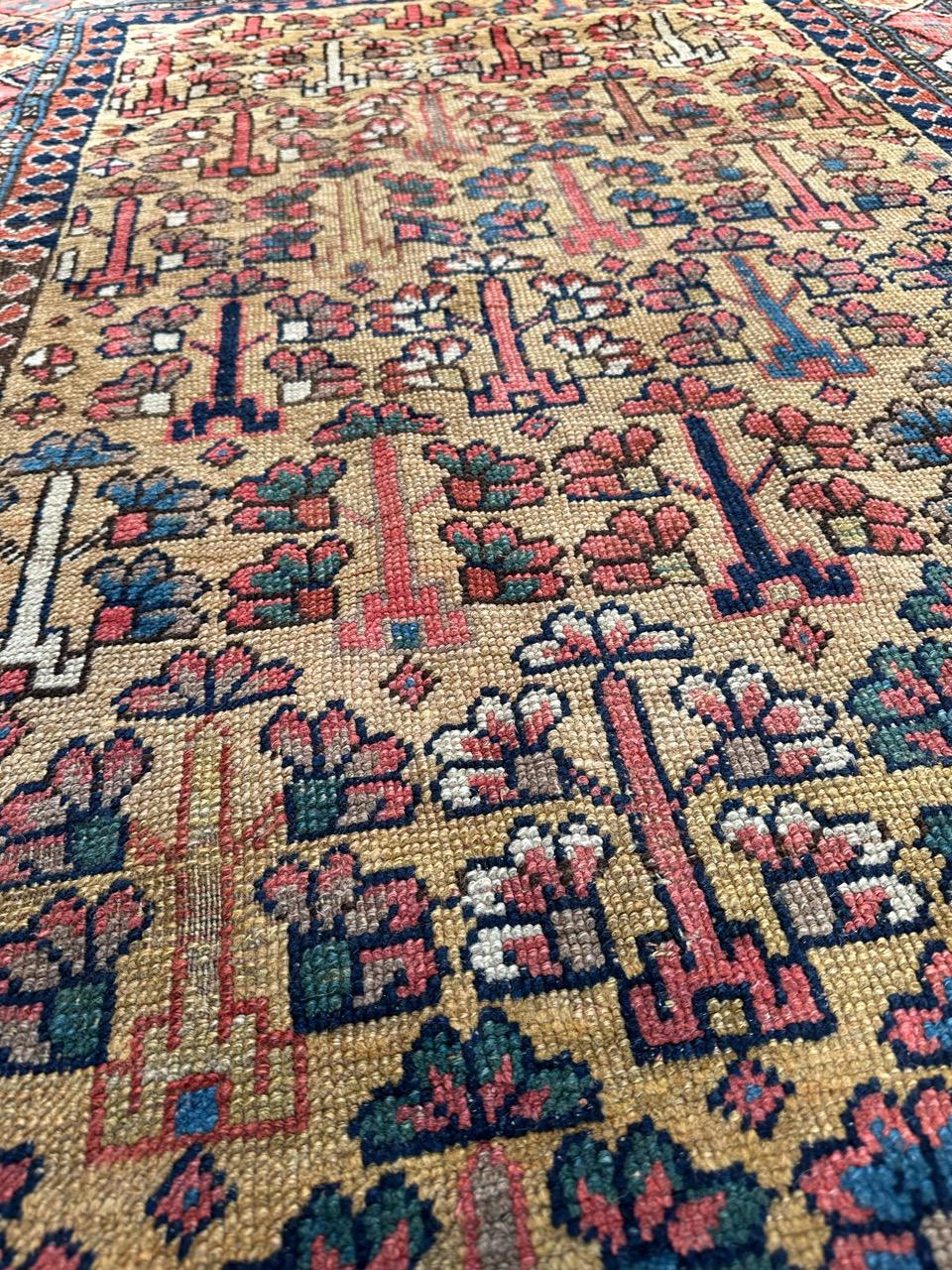 Wonderful Antique Tribal Collectible Kurdish or Caucasian Rug For Sale 8