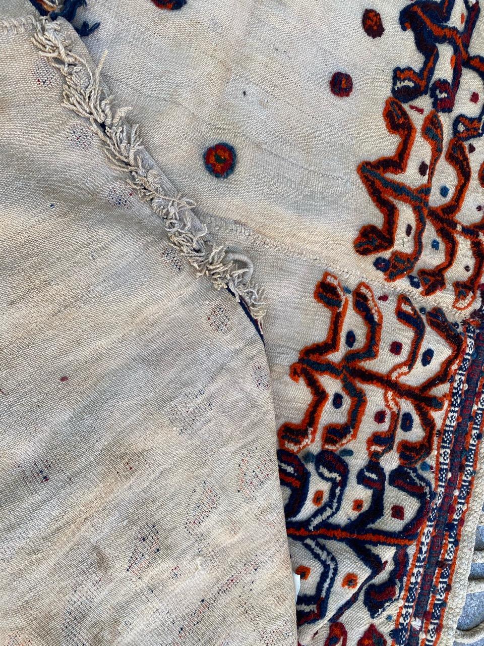Wonderful Antique Tribal Khorjin Rug For Sale 11