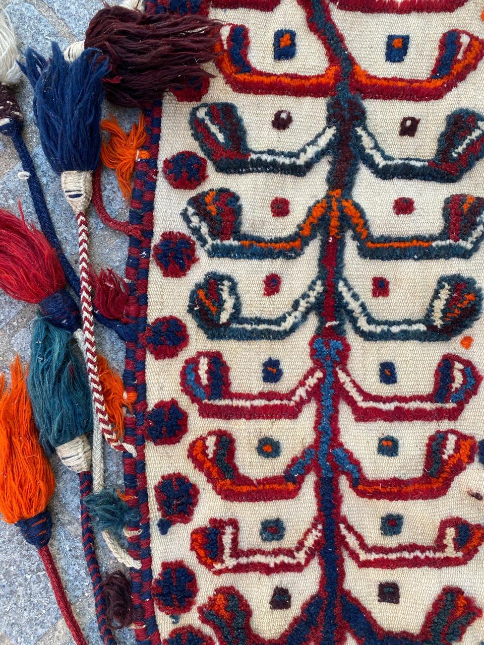 20th Century Wonderful Antique Tribal Khorjin Rug For Sale