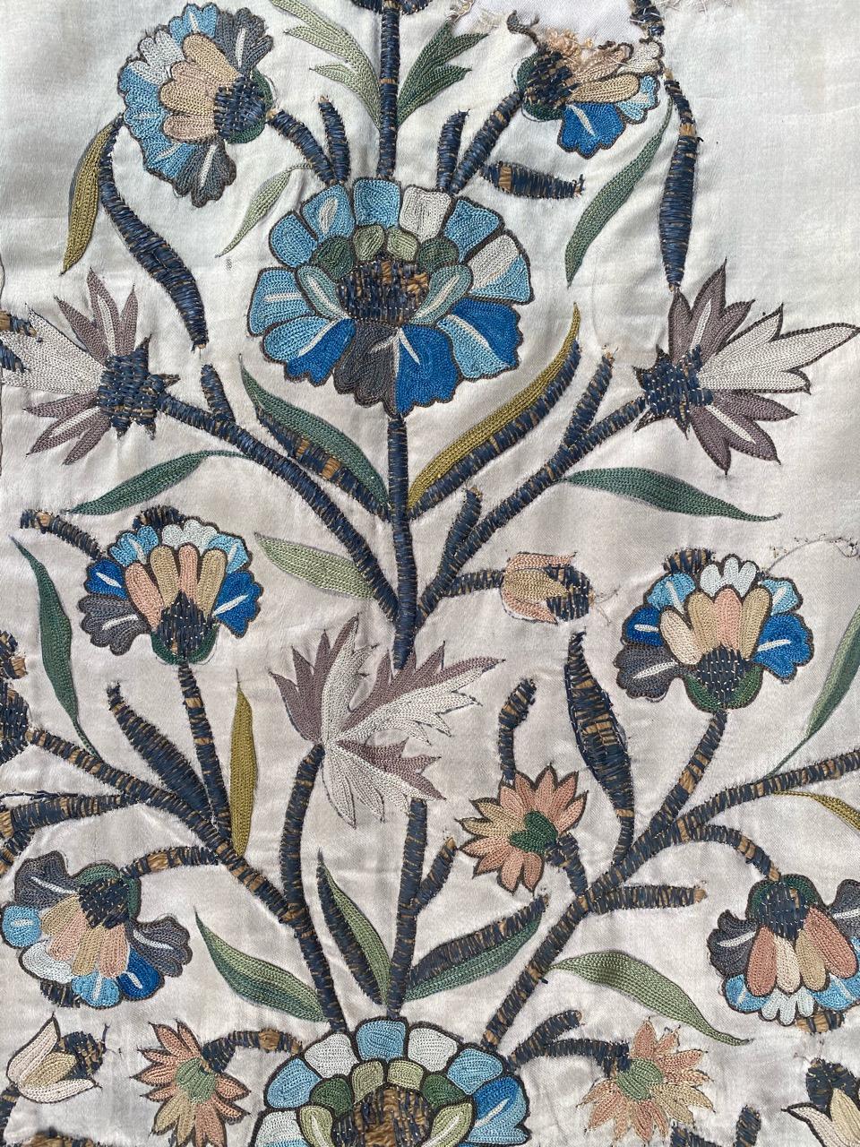Silk Wonderful Antique Turkish Ottoman Embroidery
