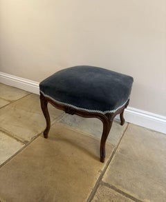 Wonderful antique Victorian quality carved walnut freestanding stool