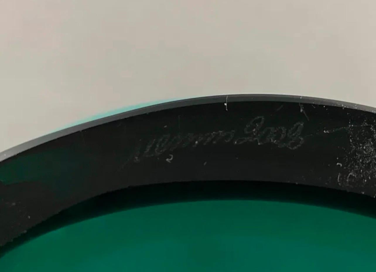 Italiano Meraviglioso vaso in vetro artistico di Venini Opalino color acquamarina firmato e datato in vendita
