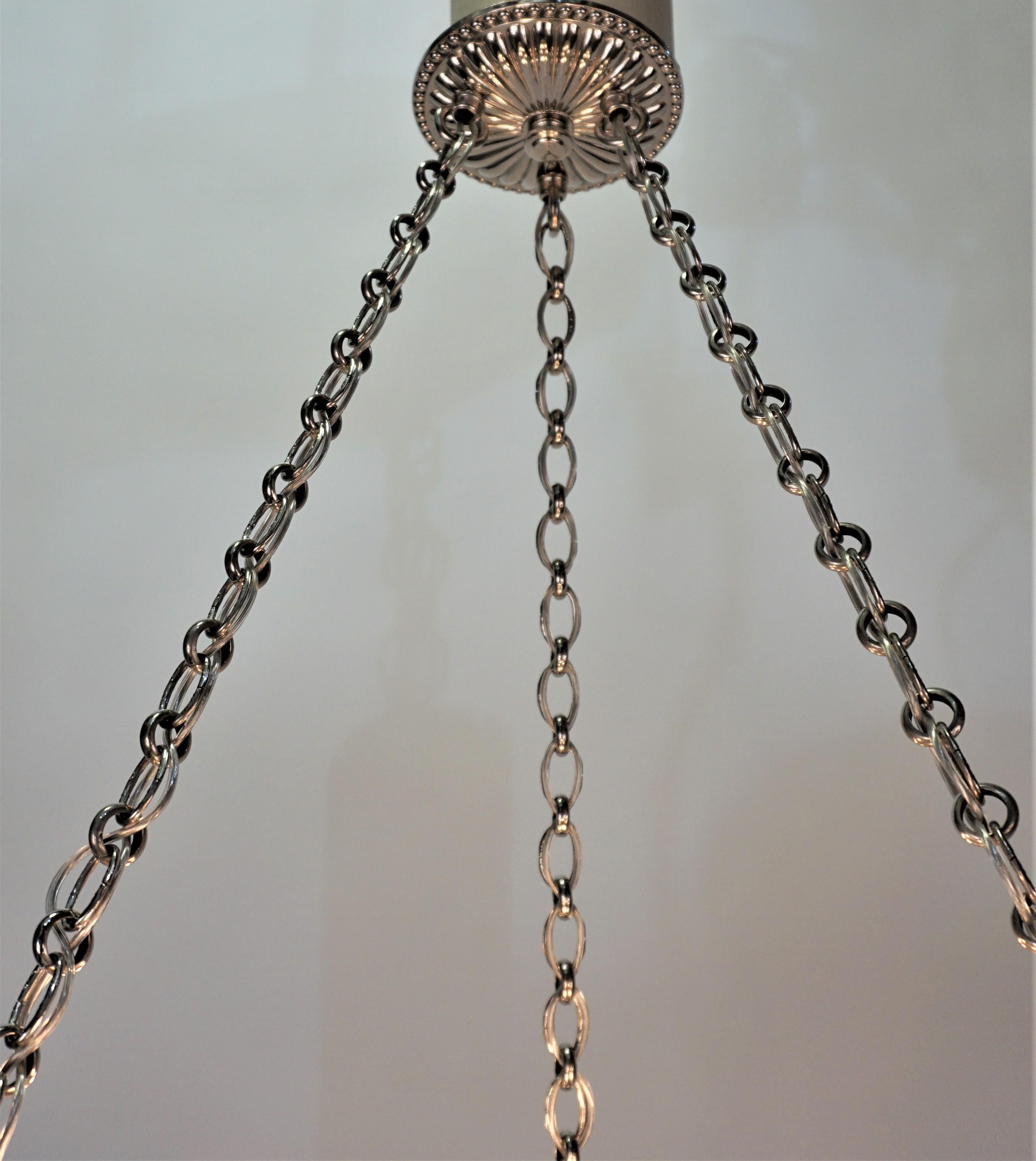 Mid-20th Century Wonderful Art Deco Chandelier by Pierre D'Avesn