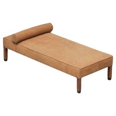 Meraviglioso letto da giorno Art Deco in lino degli anni '30