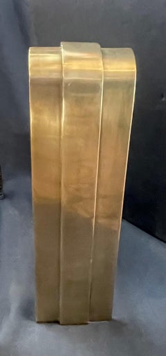 Wonderful Art Deco Modern Danny Alessandro Fireplace Andirons Brass Bronze