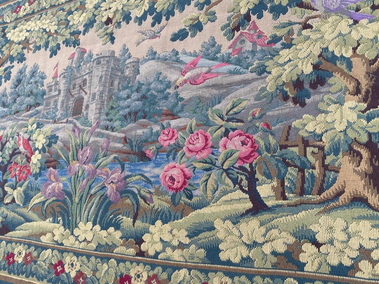 Wonderful Aubusson Style French Jaquar Tapestry For Sale 11