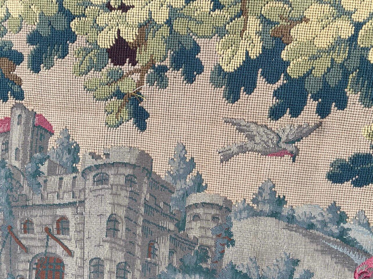 Wonderful Aubusson Style French Jaquar Tapestry In Good Condition For Sale In Saint Ouen, FR