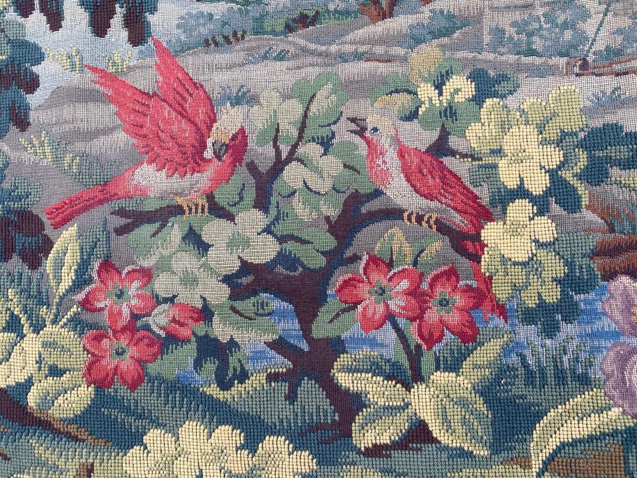 Wonderful Aubusson Style French Jaquar Tapestry For Sale 1