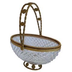 Meraviglioso centrotavola ovale in cristallo Dore Bronze Cut di Baccarat