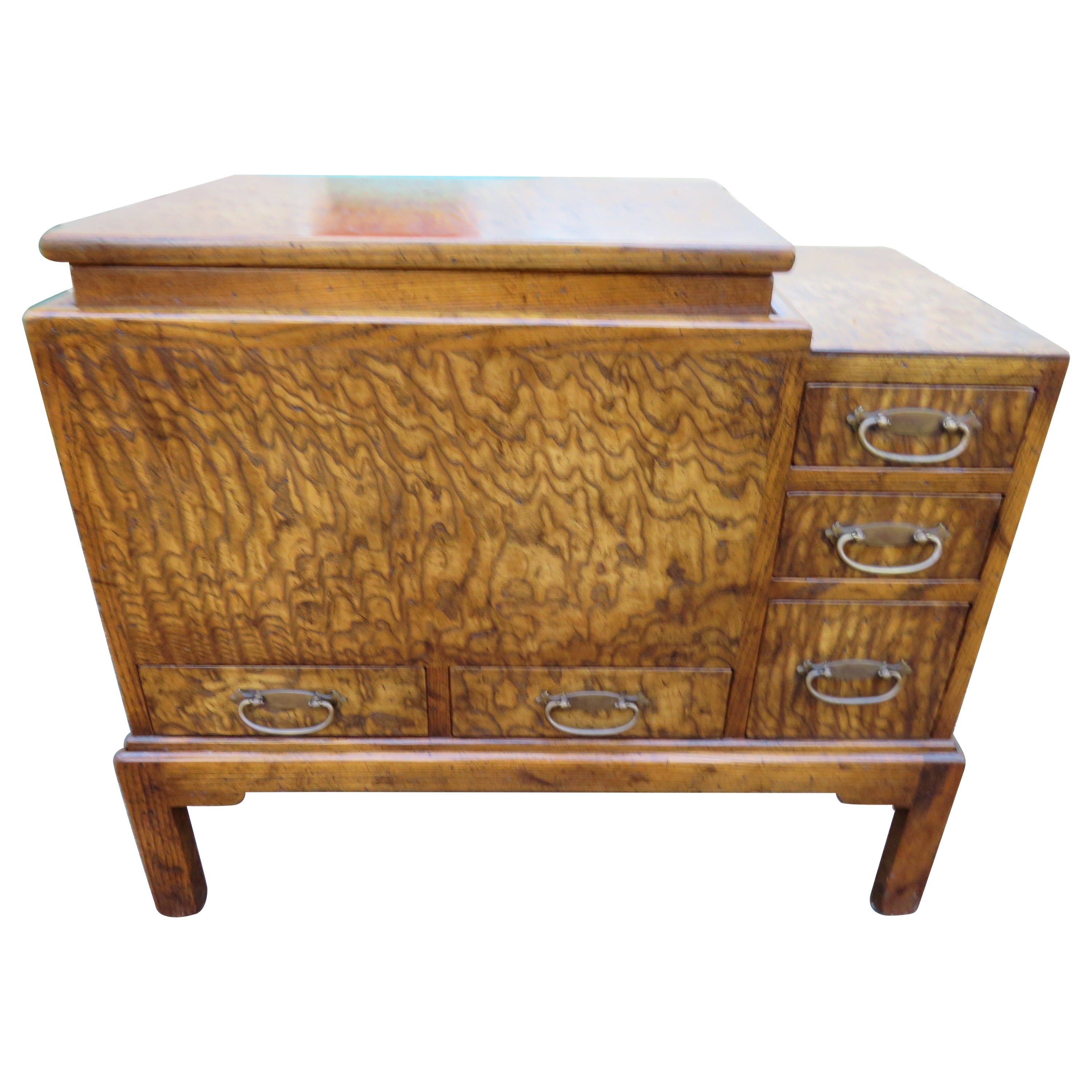 Wonderful Beacon Hill Burl Wood Planter Table Mid-Century Modern