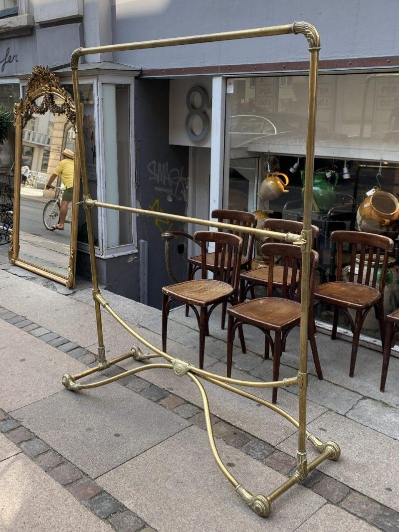 French Wonderful Belle Epoque Brass Clothes Rail, France