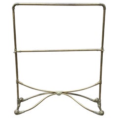 Antique Wonderful Belle Epoque Brass Clothes Rail, France