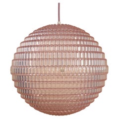 Merveilleuse lampe boule rose, ERCO, Allemagne, années 1970