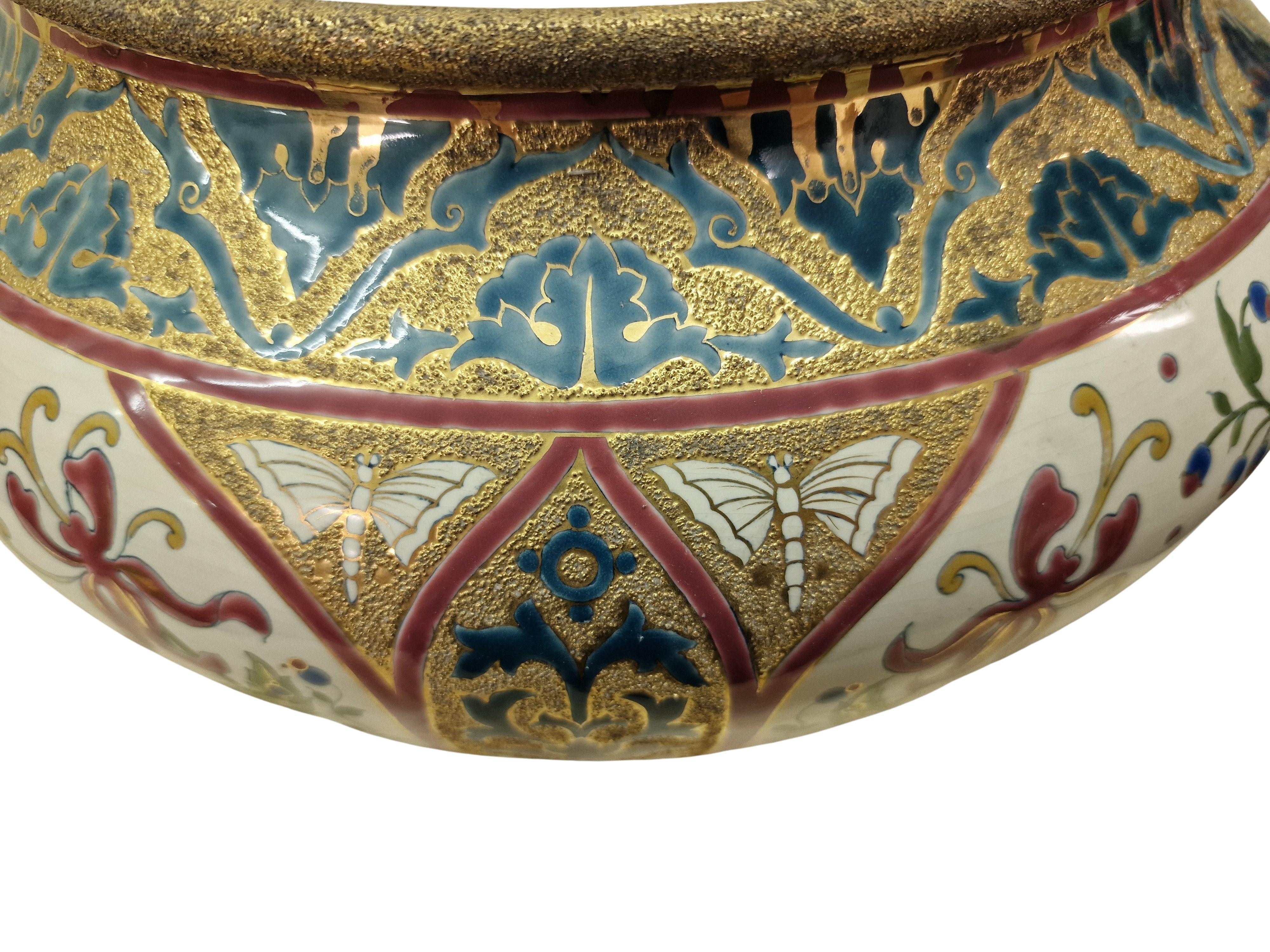 Ceramic Big flower pot planter cachepot jardiniere Jugendstil Art Nouveau Workshop Znaim