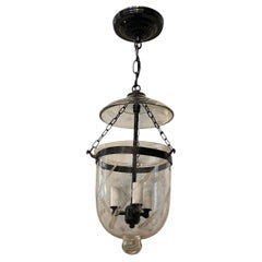 Wonderful Brass Blown Glass Star Bell Jar Lantern Vaughan Light Petite Fixture