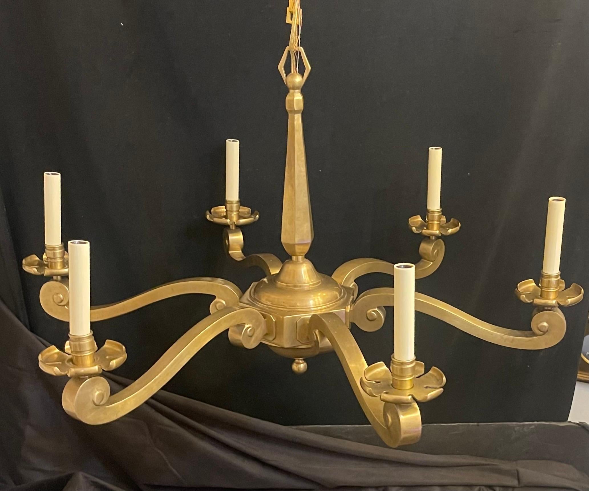Modern Wonderful Brass Bronze Large Visual Comfort Myrna Chandelier Alexa Hampton For Sale