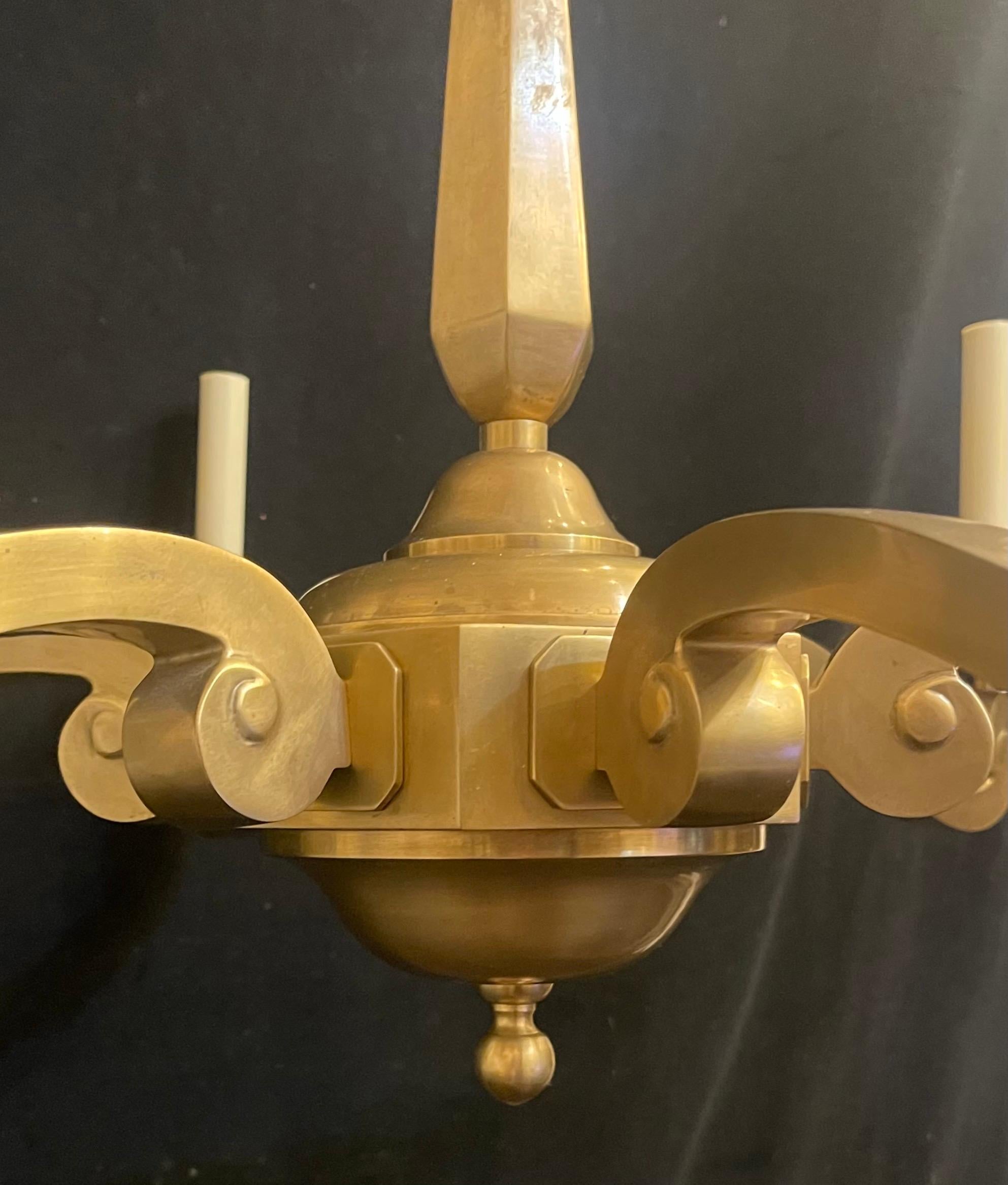 Wonderful Brass Bronze Large Visual Comfort Myrna Chandelier Alexa Hampton For Sale 1