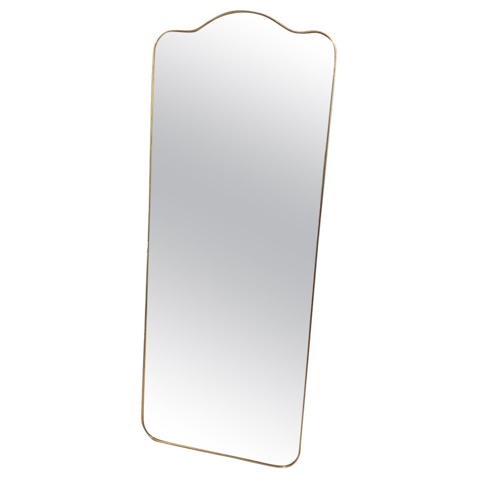 Merveilleux miroir en laiton des années 1960, Italie
