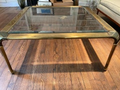 Wonderful Brass Widdicomb Mastercraft Square Coffee Table Mid Century Modern