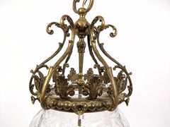 Wonderful Bronze Cut Crystal Lantern Hanging Pendant Light Fixture Chandelier