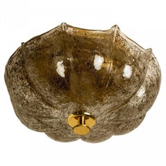 Wonderful Brown and Clear Flush Mount, Germany, 1960