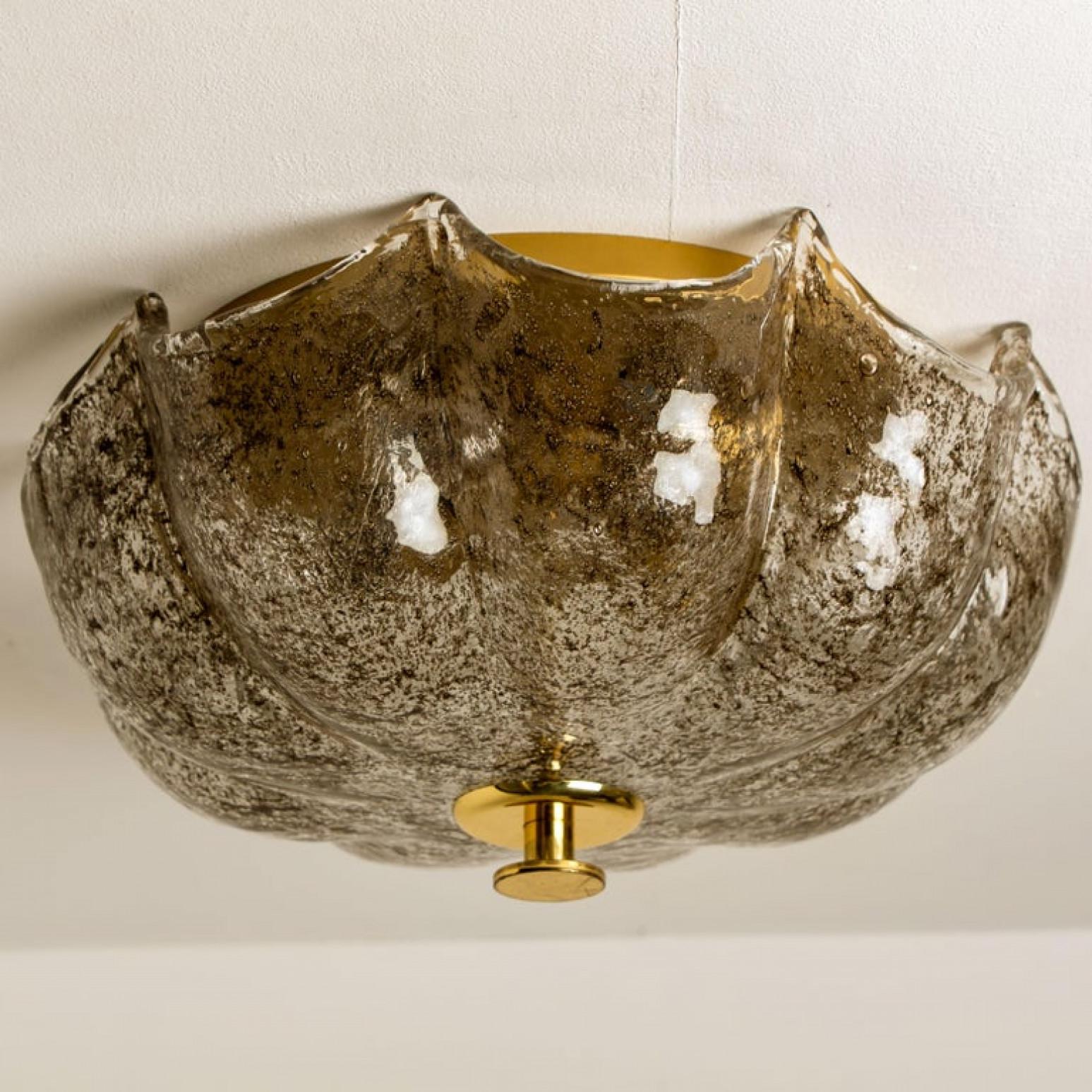 Other Wonderful Brown and Clear Flush Mount, Germany, 1960 For Sale