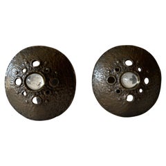 Meravigliose applique brutaliste in bronzo, Germania anni '60