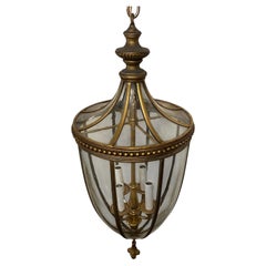 Wunderschöne neoklassizistische Regency-Laterne aus Caldwell-Bronze mit Glaselementen