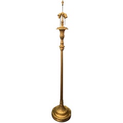 Antique Wonderful Caldwell French Gilt Urn Form Filigree Regency Bronze Floor Lamp