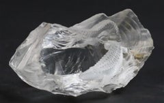 Wonderful Carved Rock Crystal Sculpture Alligator Paperweight Desk Accessory