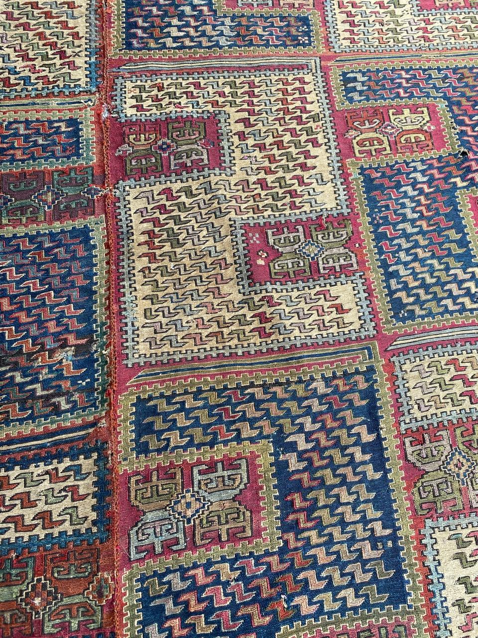 Wonderful Caucasian Verneh Embroidered Kilim For Sale 6
