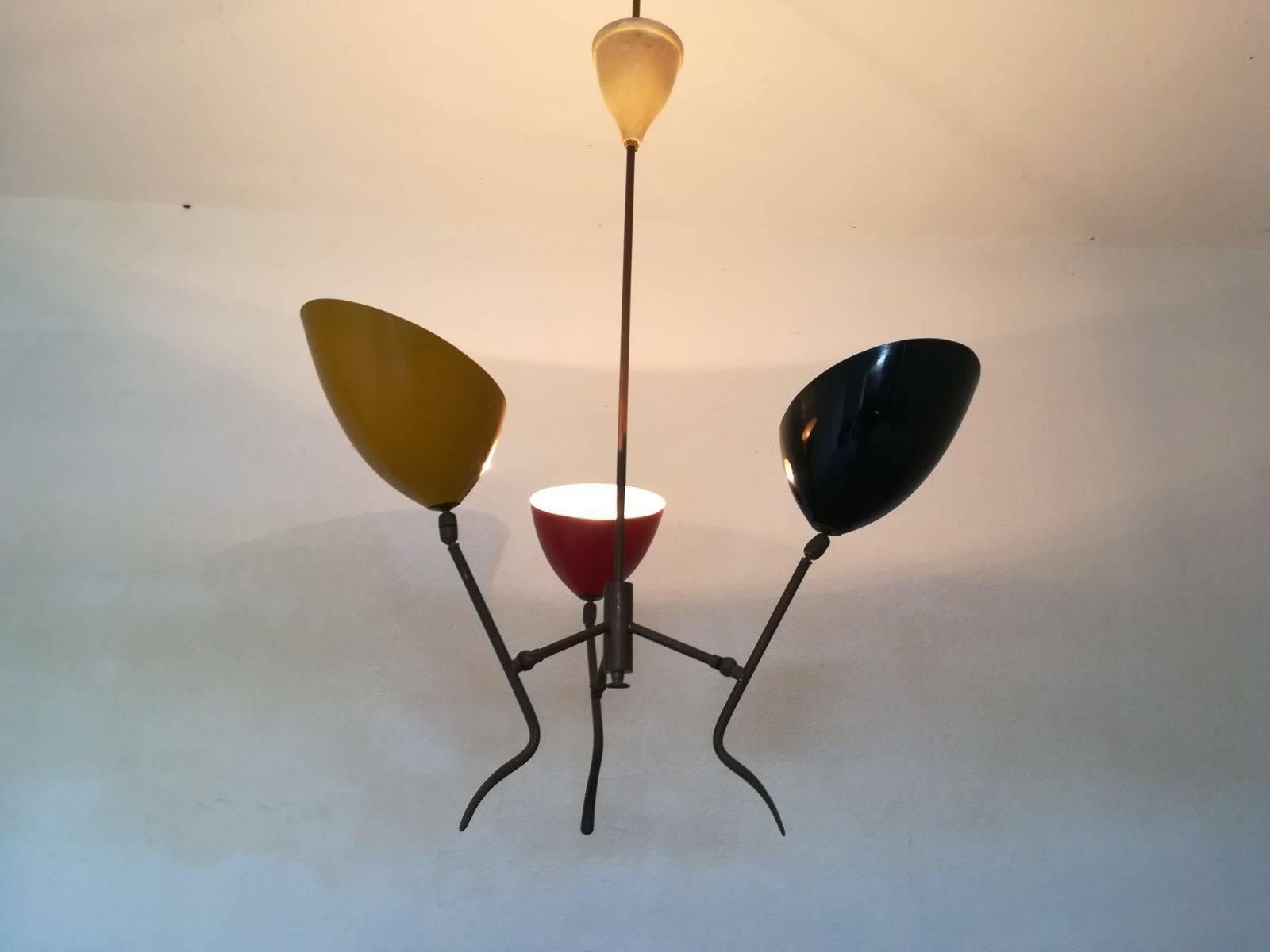 Wonderful Chandelier Attributed to Lumi Milano In Excellent Condition In Piacenza, Italy