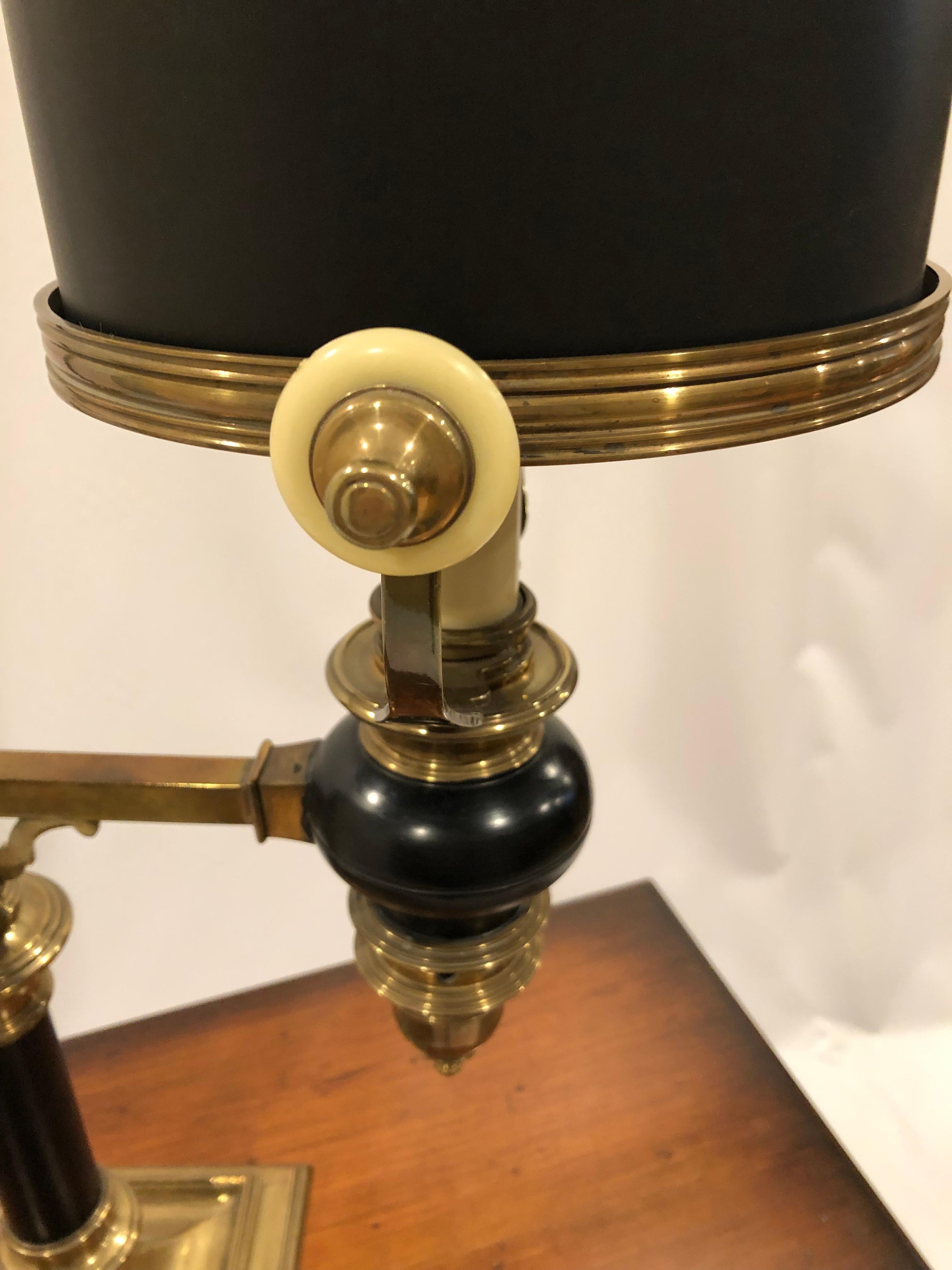 Wonderful Character Rich Brass & Painted Metal Chapman Desk or Table Lamp For Sale 6