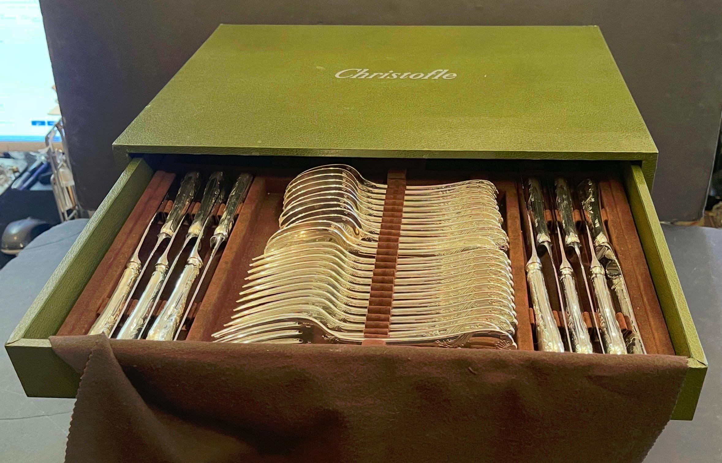 Wonderful Christofle Marly Five Piece Place Setting Silverplate 7 Serving Pieces 5