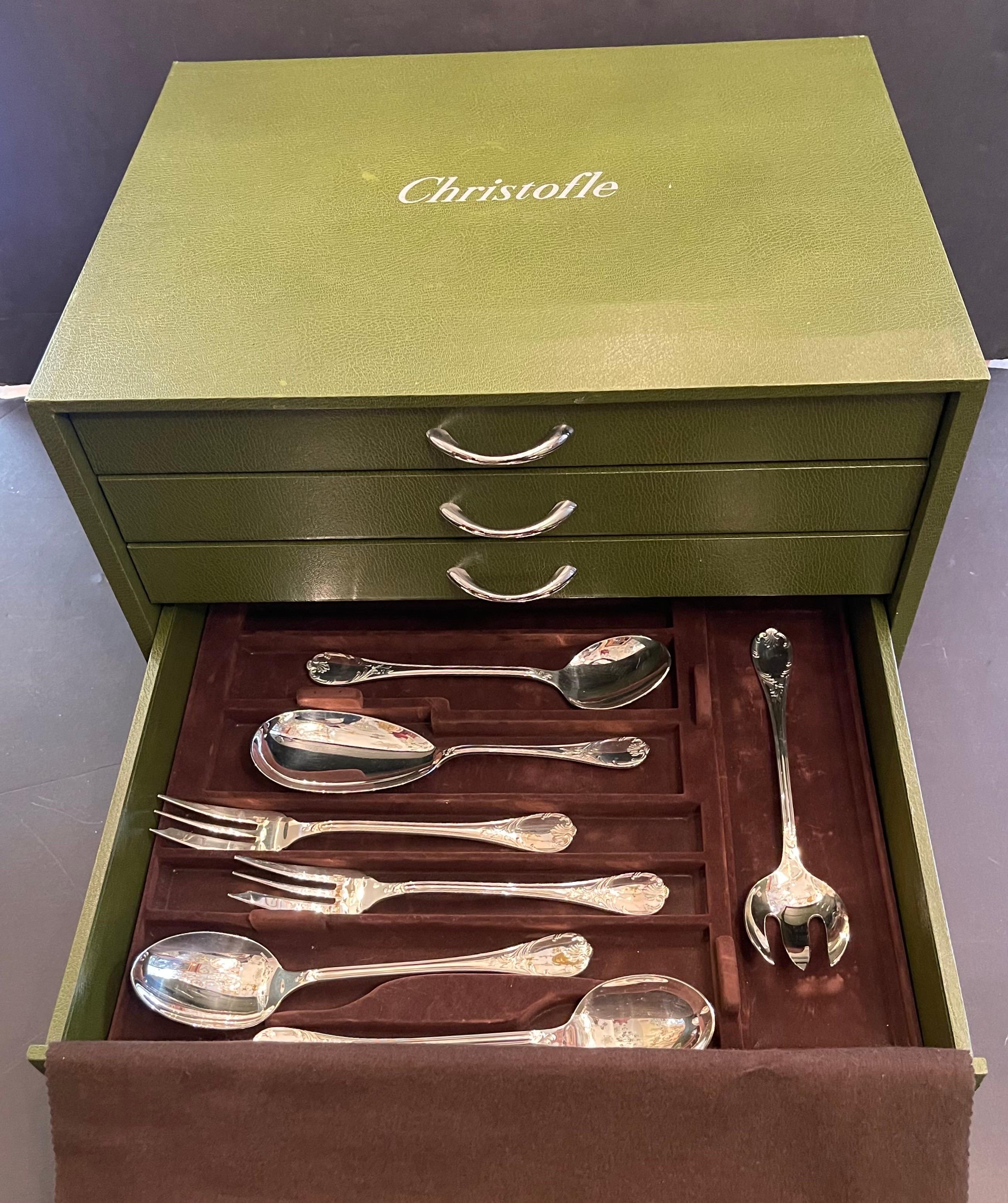 Wonderful Christofle Marly Five Piece Place Setting Silverplate 7 Serving Pieces 1
