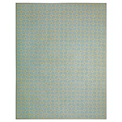 Maravillosa Contemporaneidad Alfombra Tejida a Mano Punto de Aguja Seda Resalte Plano