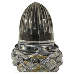 Wonderful Crystal Acorn Cut Faceted Glass Brass Banister Newel Post Finial