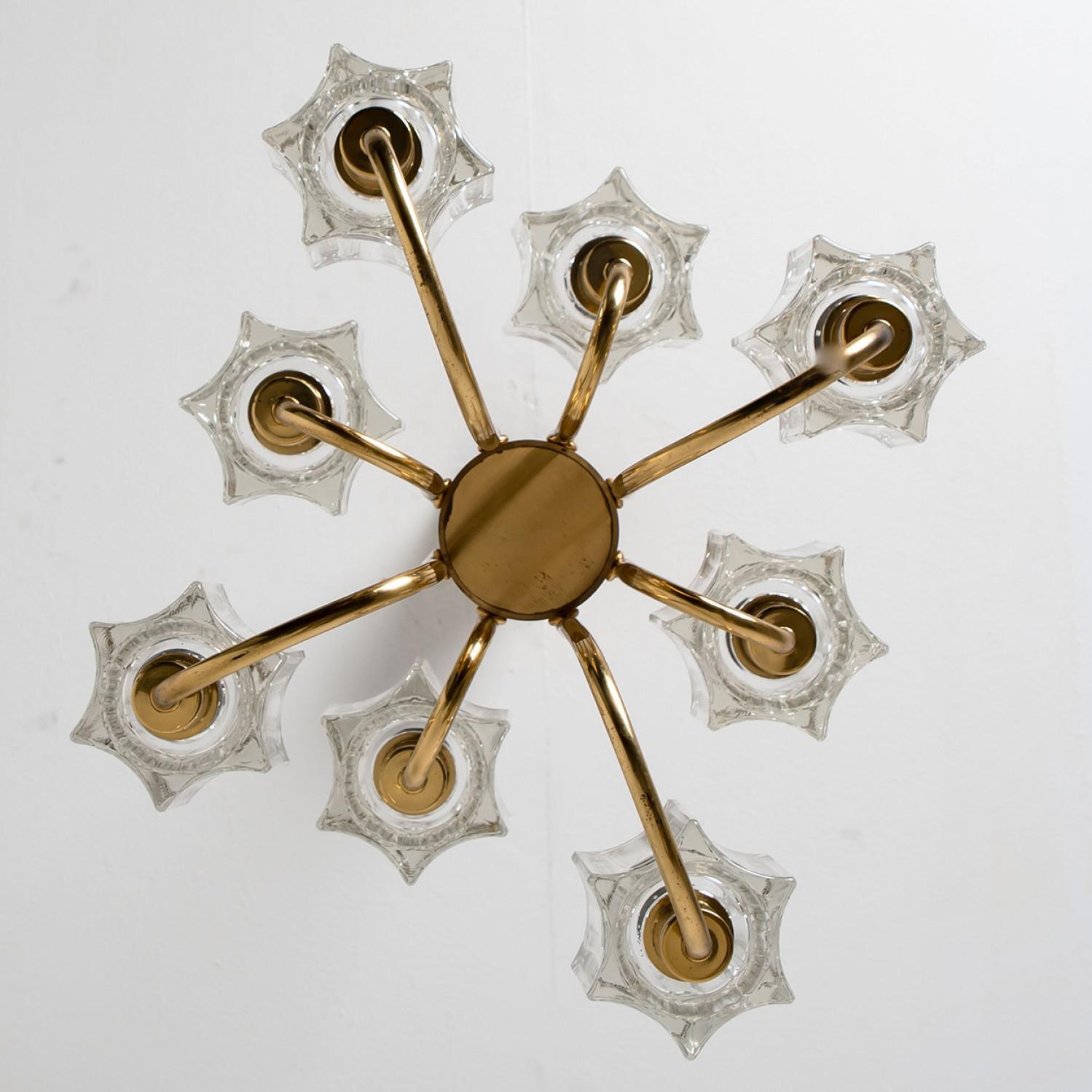 20th Century Wonderful Crystal Glass Chandelier by Peill Putzler, Germany, 1970s For Sale