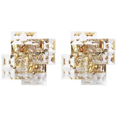 Wonderful Crystal Sconces by Kinkeldey, Germany, 1970s