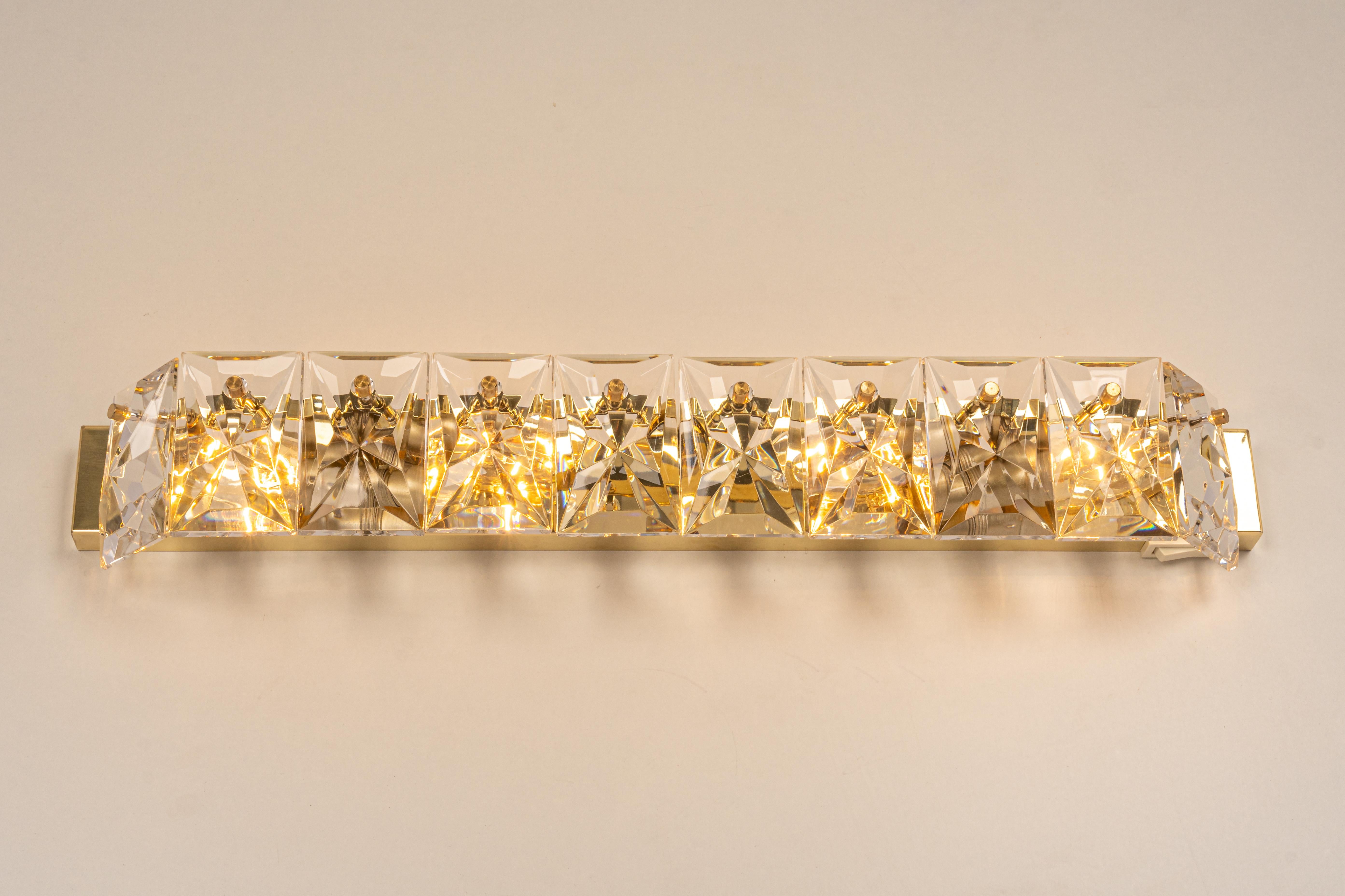 Wonderful Crystal Wall Light by Kinkeldey, Germany, 1970s For Sale 5