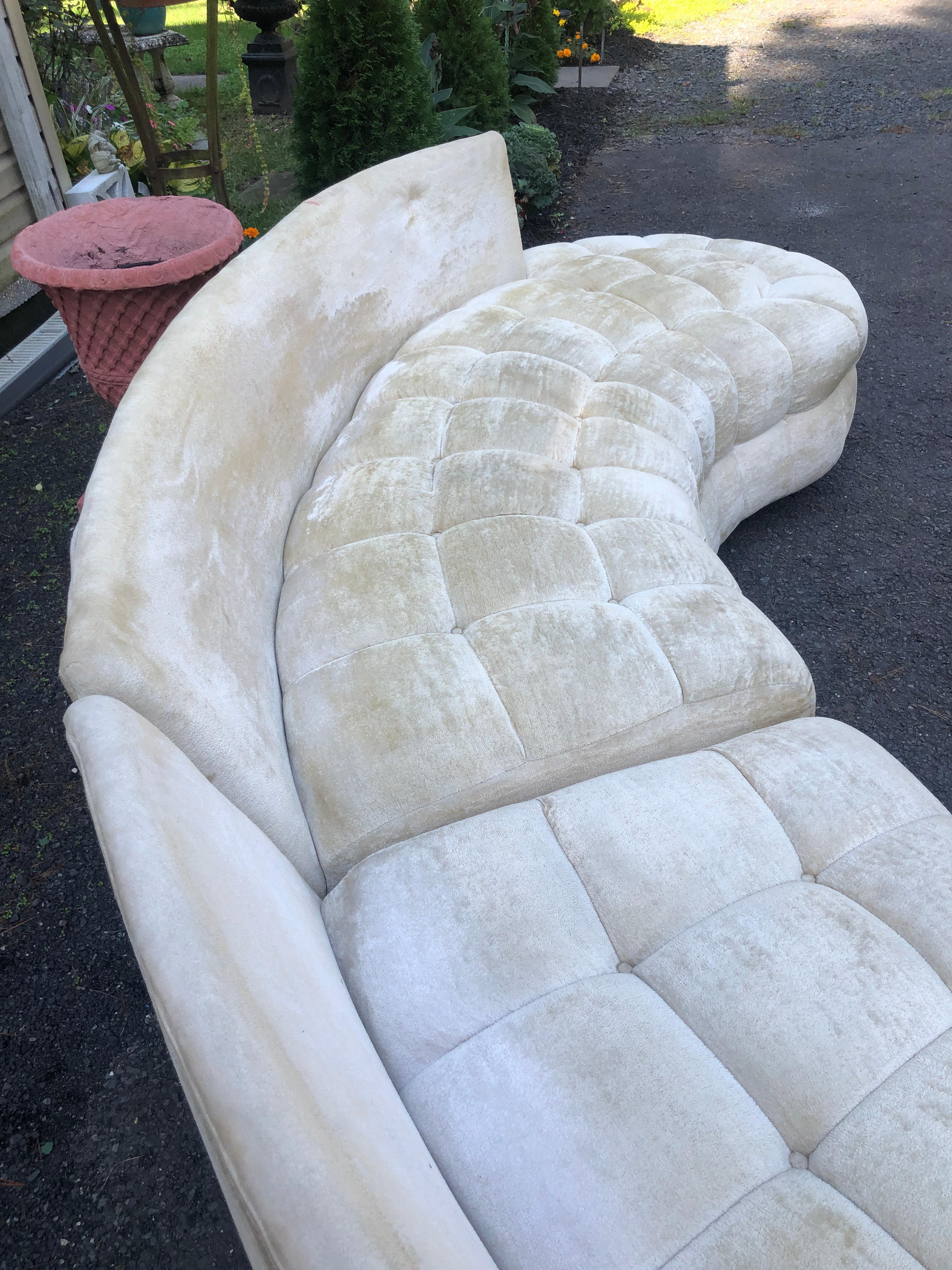 Wunderschöne geschwungene Serpentine Zweiteiliges Adrian Pearsall Style Sectional Sofa (amerikanisch) im Angebot